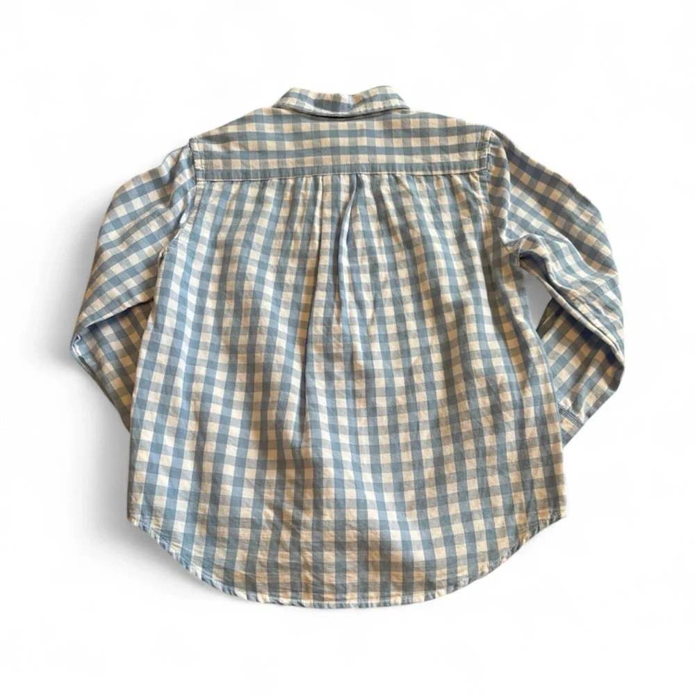 Ralph Lauren Light Blue and White Plaid Shirt